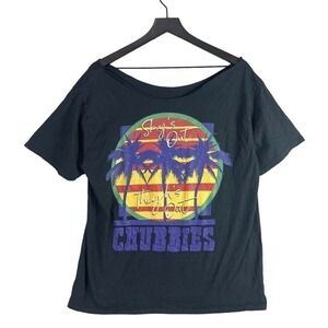 Chubbies Distressed T-Shirt Black Size 2XL Comfortable Stylish Casual‎ Wear Tee